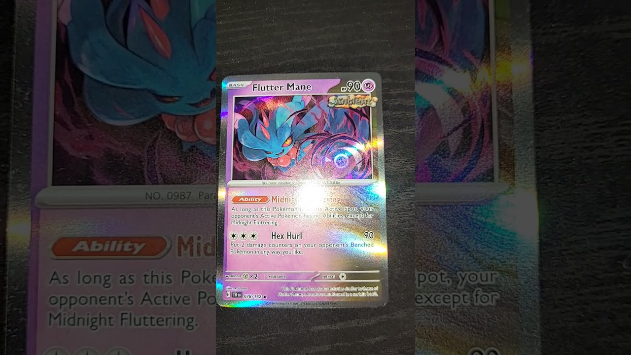 Pokmon showcase: Flutter Mane Rare Holo #shorts - YouTube