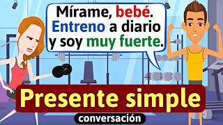 Thumbnail image for Conversación en español - Presente simple (entrenando - gimnasio) Aprende español -Habla español