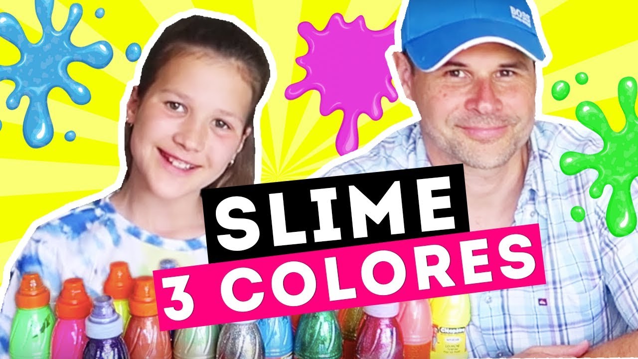 RETO SLIME 3 COLORES | SLIME VS SLIME Challenge | Daniela Golubeva