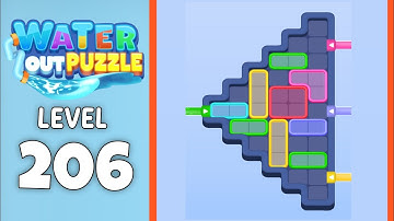 Water Out Puzzle level 206 solution 