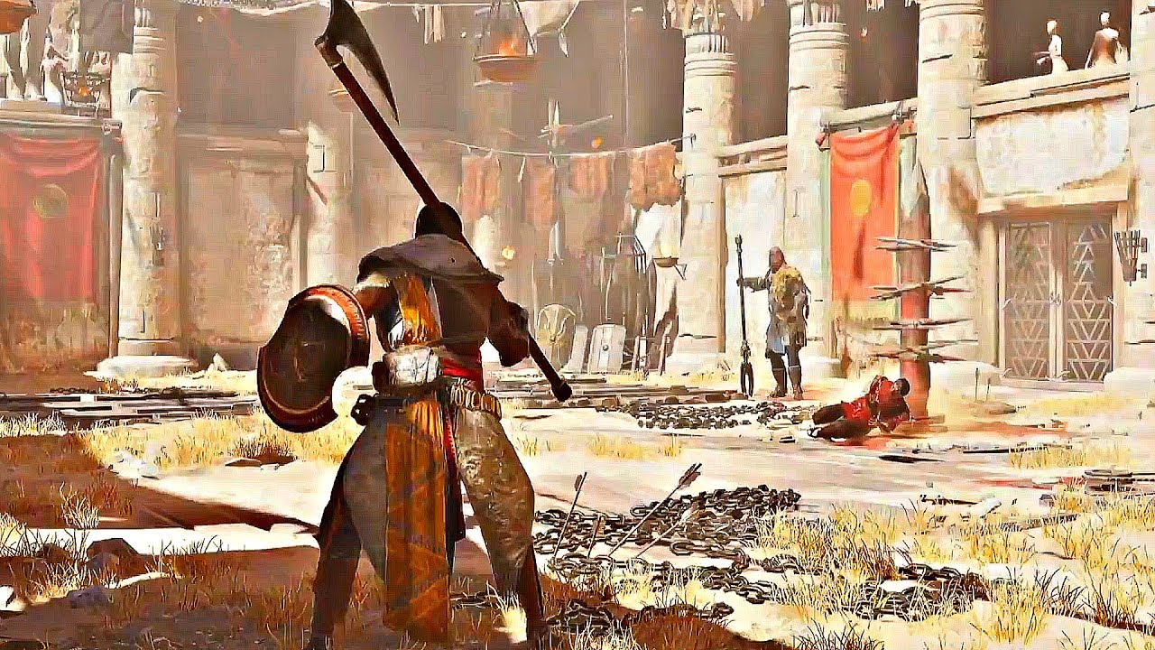 Gladiator Arenas in Assassin's Creed Origins are bloody fun, I'm worried about the stupid enemies | VG247