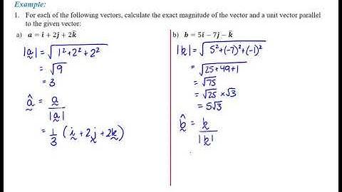 Unit vectors in three dimensional space