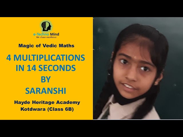 Saranshi Rawat (Class-6B) : I play with numbers - Hayde Heritage Academy Kotdwara