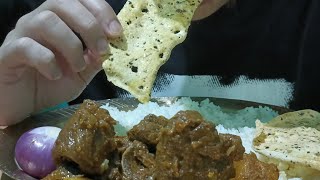 Eating Spicy Mutton Curry With Rice Amar Asmr