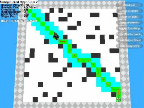 A* (A-star) Pathfinding - CS380 (Junior Year) DigiPen Institute of Technology