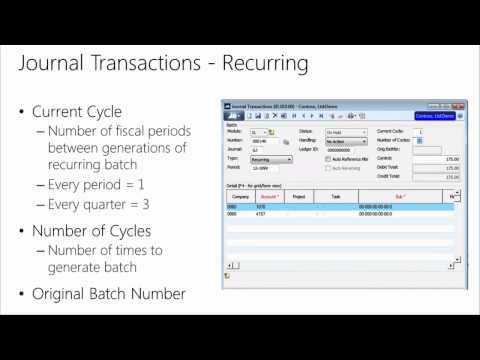 Financials in Microsoft Dynamics SL 2015
