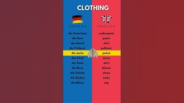 Thumbnail of 10 German Words! - Clothing in German. - Easy A1 Vocabulary Song!