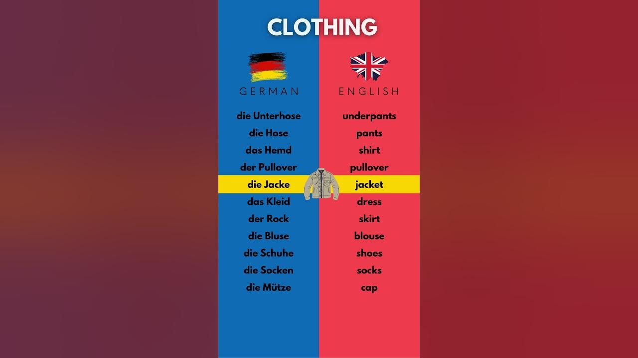 10 German Words! - Clothing in German. - Easy A1 Vocabulary Song!