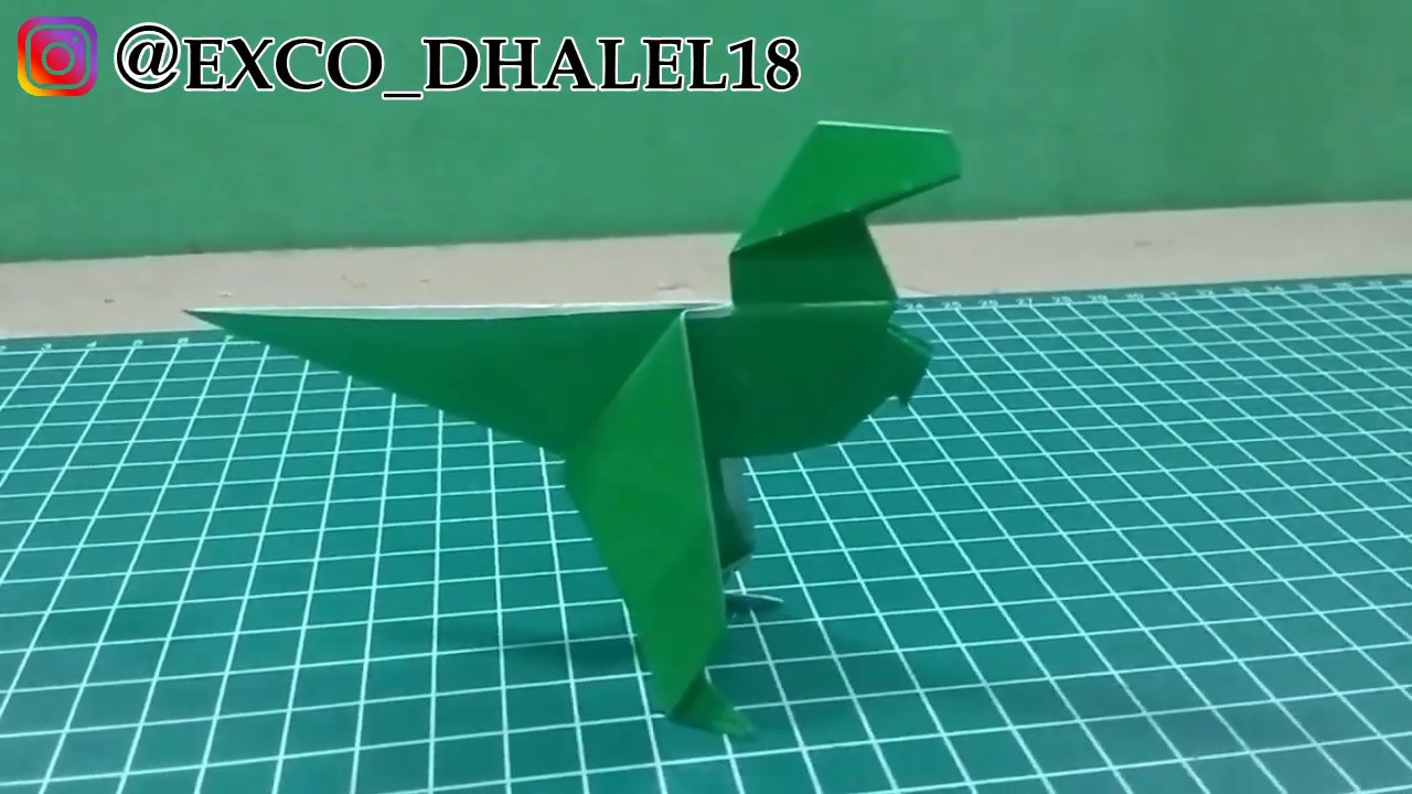 Cara Membuat Origami Raptor Dinosaurus Origami How To Make Origami