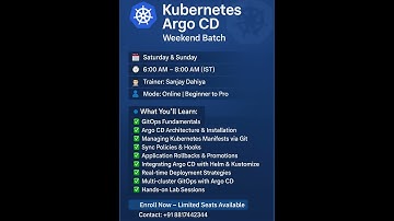 🚀 Master Kubernetes Argo CD | Weekend Live Batch with Sanjay Dahiya #kubernetes #argocd #live