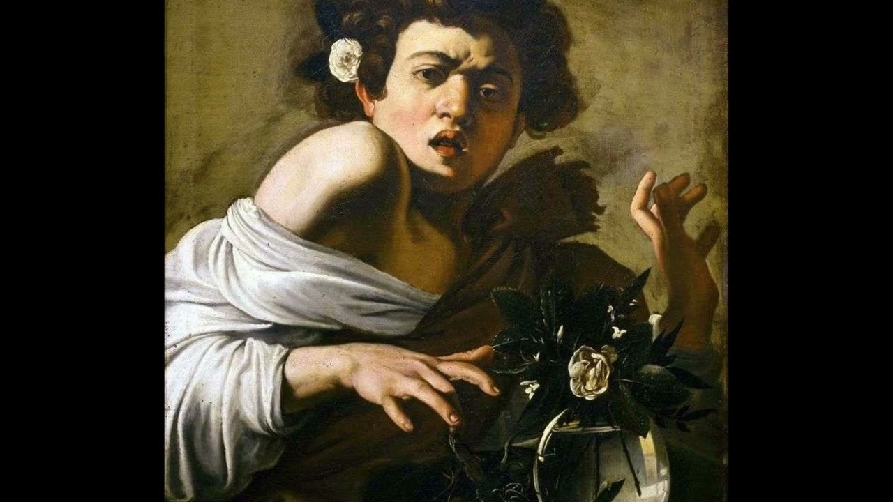 Мальчик укушенный ящерицей картина караваджо