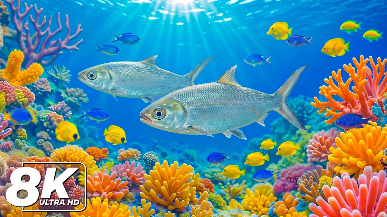 Into the Deep Blue 8K ULTRA HD 🐠 Beautiful Coral Reefs & Calm Sea Atmosphere