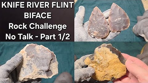 2240 - No Talk - Part 1/2 - Knife River Flint Biface Rock Challenge #flintknapping 