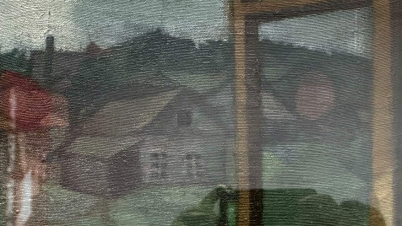 ヴィテブスクの窓からの眺め】マルク・シャガールーロシア国立博物館所蔵