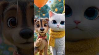 Cat and Dog friendship ❤️ #shorts #dog #viral #friends #ytshorts #shortsfeed #lovestoryanimation