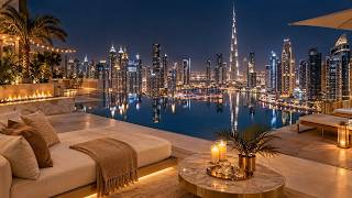 Dubai Marina Night Jazz - Luxury Rooftop Pool Piano Music for Relaxing & Studying in 4K screenshot 2