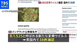 別の変異ウイルスを確認 国内で３８例、イギリス保健当局