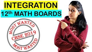 INTEGRATION FOR 12th BOARDS 2019 CBSE/ISC MATH with Question Bank( link in description)