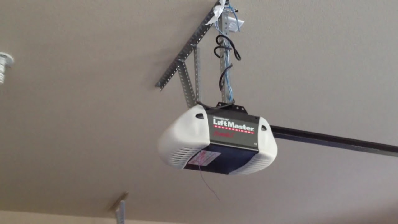 Liftmaster Professional 1/2HP belt drive garage door opener - YouTube