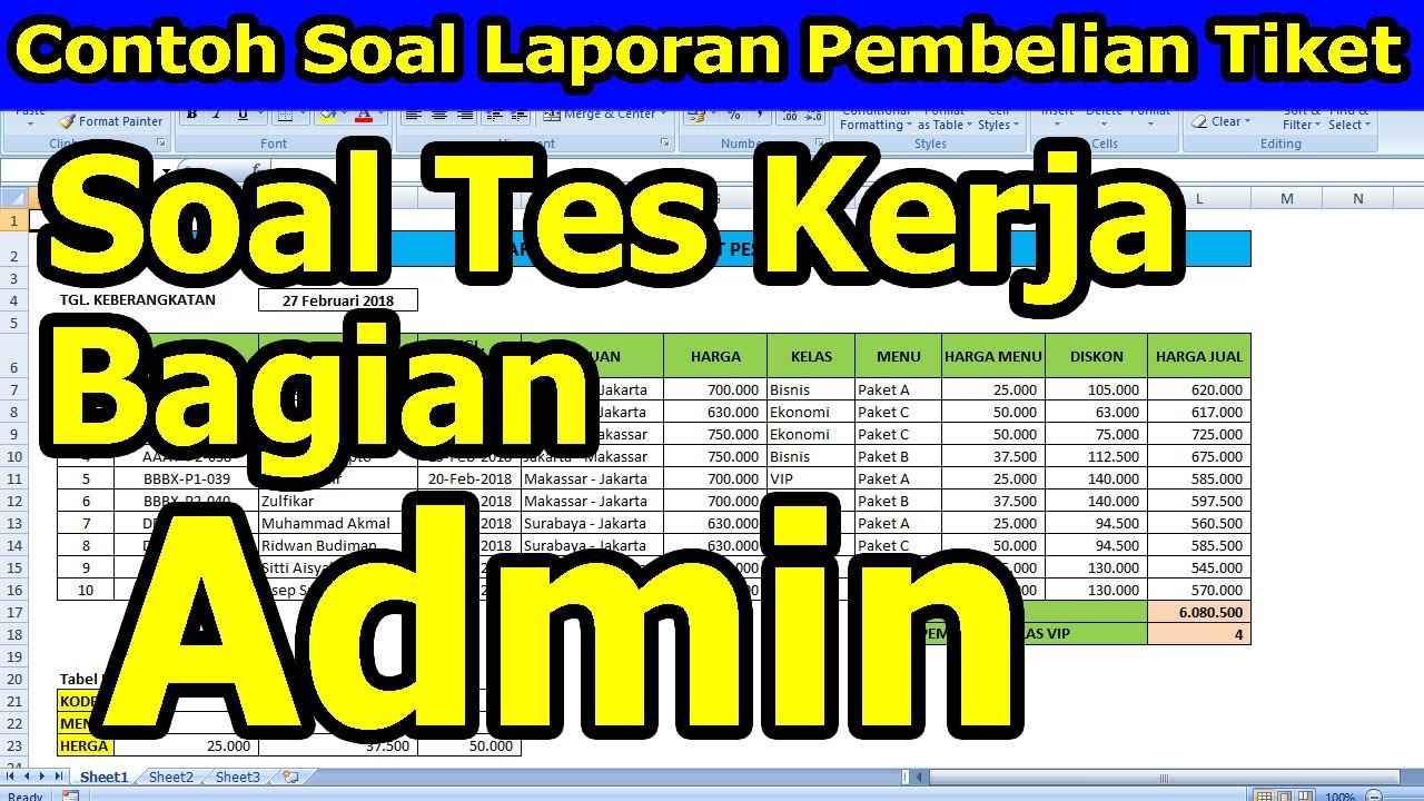 Soal Tes Untuk Admin Taknik