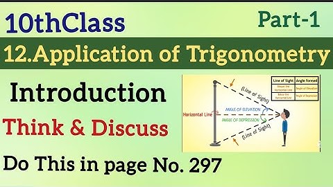 10thClass, Application of Trigonometry, Introduction, DoThis, Think & Discuss in page no.247