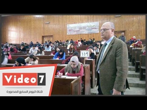 عميد تجارة عين شمس يتفقد قاعات ولجان الامتحانات بالكلية