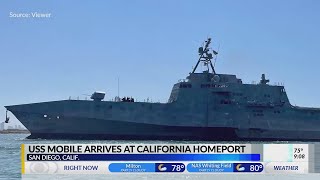 USS Mobile arrives at California homeport