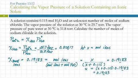13.7 Colligative Properties of Strong Electrolyte Solutions