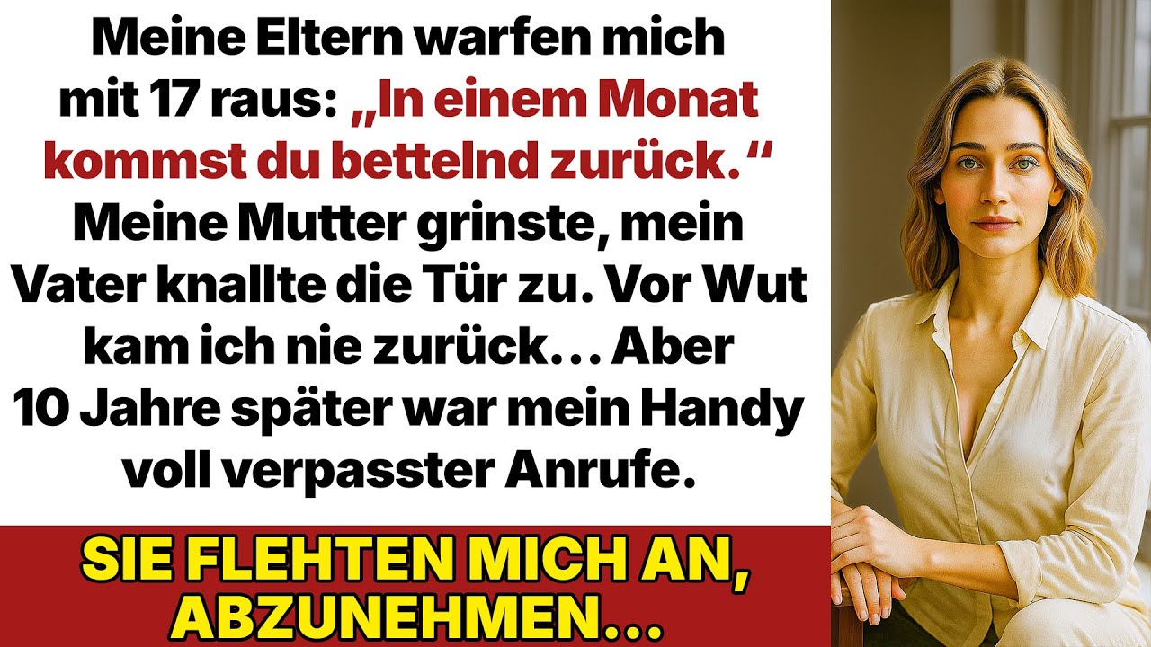 Mit 17 rausgeworfen, meine Mutter lachte: „In einem Monat bettelst du wieder!“, mein Vater…
