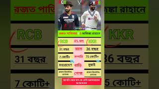 Rajat Patidar vs Ajinkya Rahane | Age, Records, IPL, Net Worth & Career Comparison #shorts