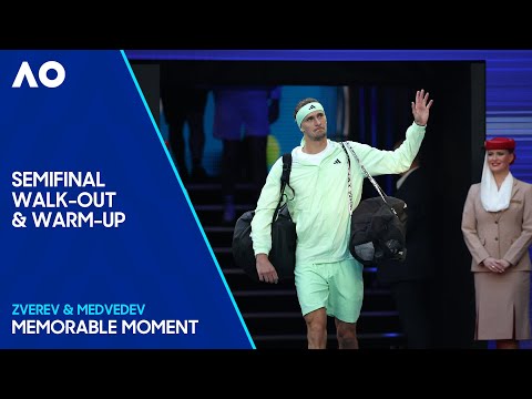 Zverev v Medvedev | Semifinal Walk-Out & Warm-Up | Australian Open 2024