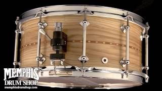 Craviotto 14 x 6.5 Custom Shop 45/45 Hickory Snare Drum w/ Cherry Inlay - 360