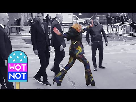 Good Save! Madonna Nearly Goes Head Over Heels In Nyc