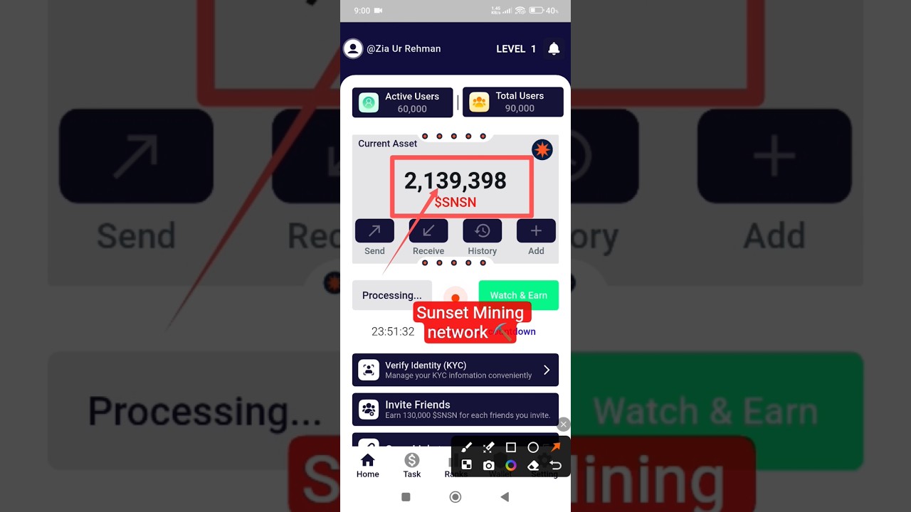 Sunset Mining network ⛏️ | New mining network apps | download & Start mining