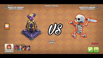 Monolith vs skeleton spell ! clash of clans !