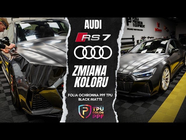 Zmiana koloru folią PPF Black Matt - 𝐀𝐮𝐝𝐢 𝐑𝐒𝟕