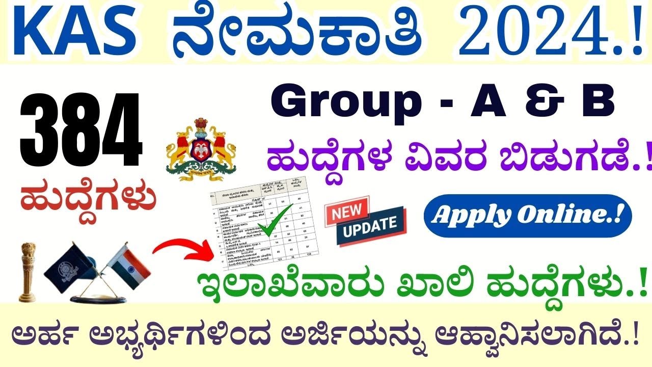 KAS Recruitment 2024 KPSC Recruitment 2024 KAS Notification 2024