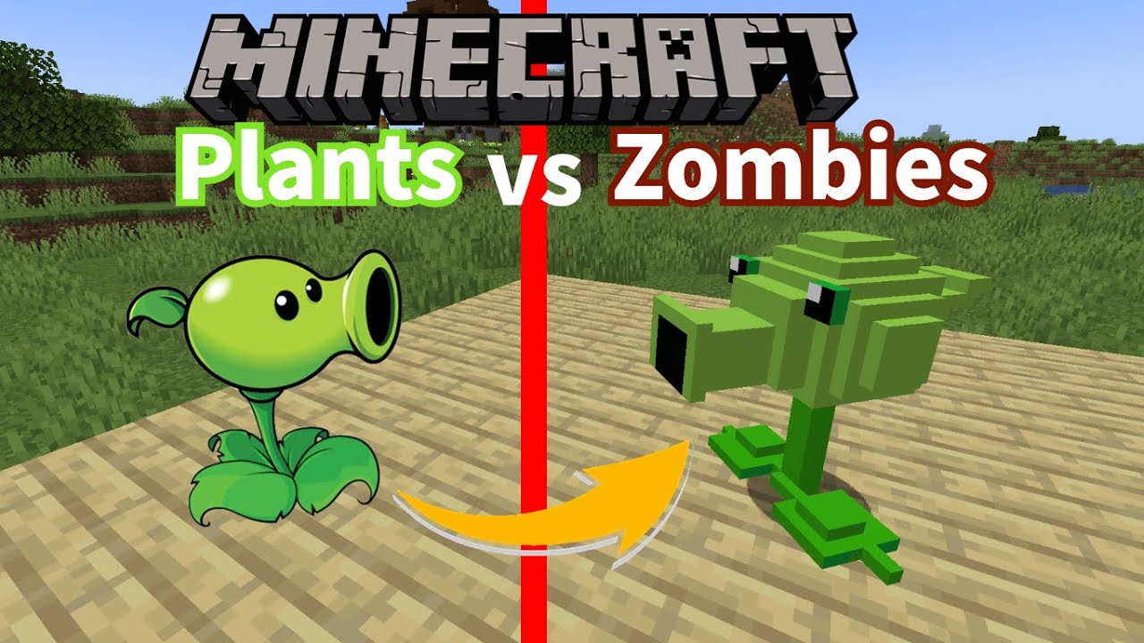 Я переделал Plants vs Zombies в Minecraft.