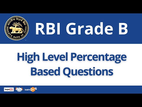 RBI Grade B 2022 | High Level Percentage Questions | By Karan Sardana
