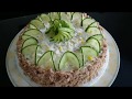 سلطة خضار رائعة شكلا ومذاقا على شكل كيك. / wonderful vegetable Cake