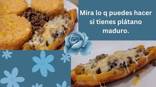 Canoa de plátano maduro al horno