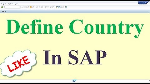 How to Define Country in SAP