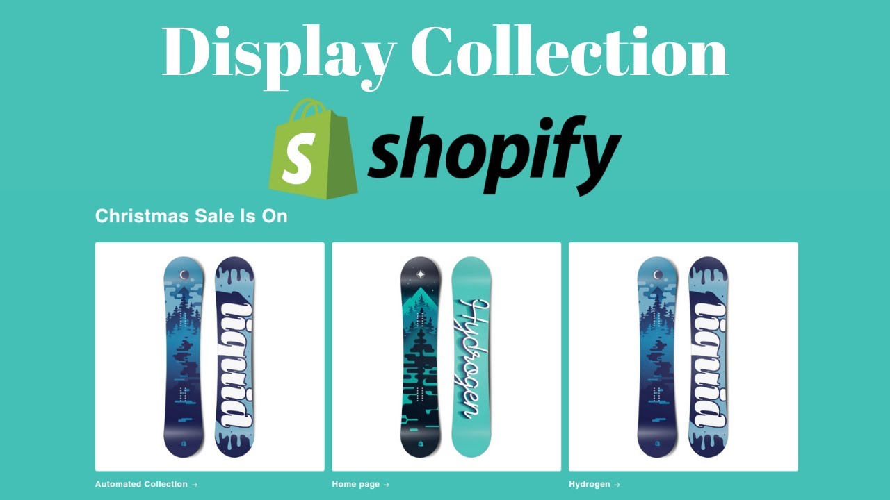 Display Collection On Homepage On Shopify - YouTube