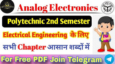 Analog Electronics Syllabus Discussion | Polytechnic 2nd Semester | Analog Electronics | Diploma