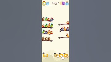 Bird Sort Color Puzzle Game-Level 7 (Cylinder Global)