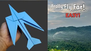 How To Make an EASY Paper Airplane that FLY FAR!! Step by Step - Tutorial Paper Plane