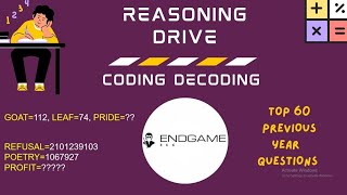 CODING-DECODING == SSC REASONING Top Previous Year Questions