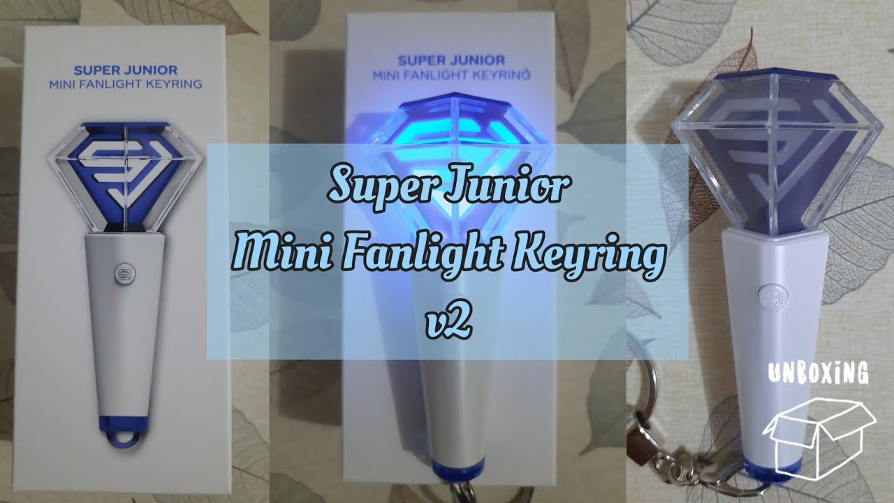 Unboxing: Super Junior Mini Fanlight Keyring v2 - YouTube