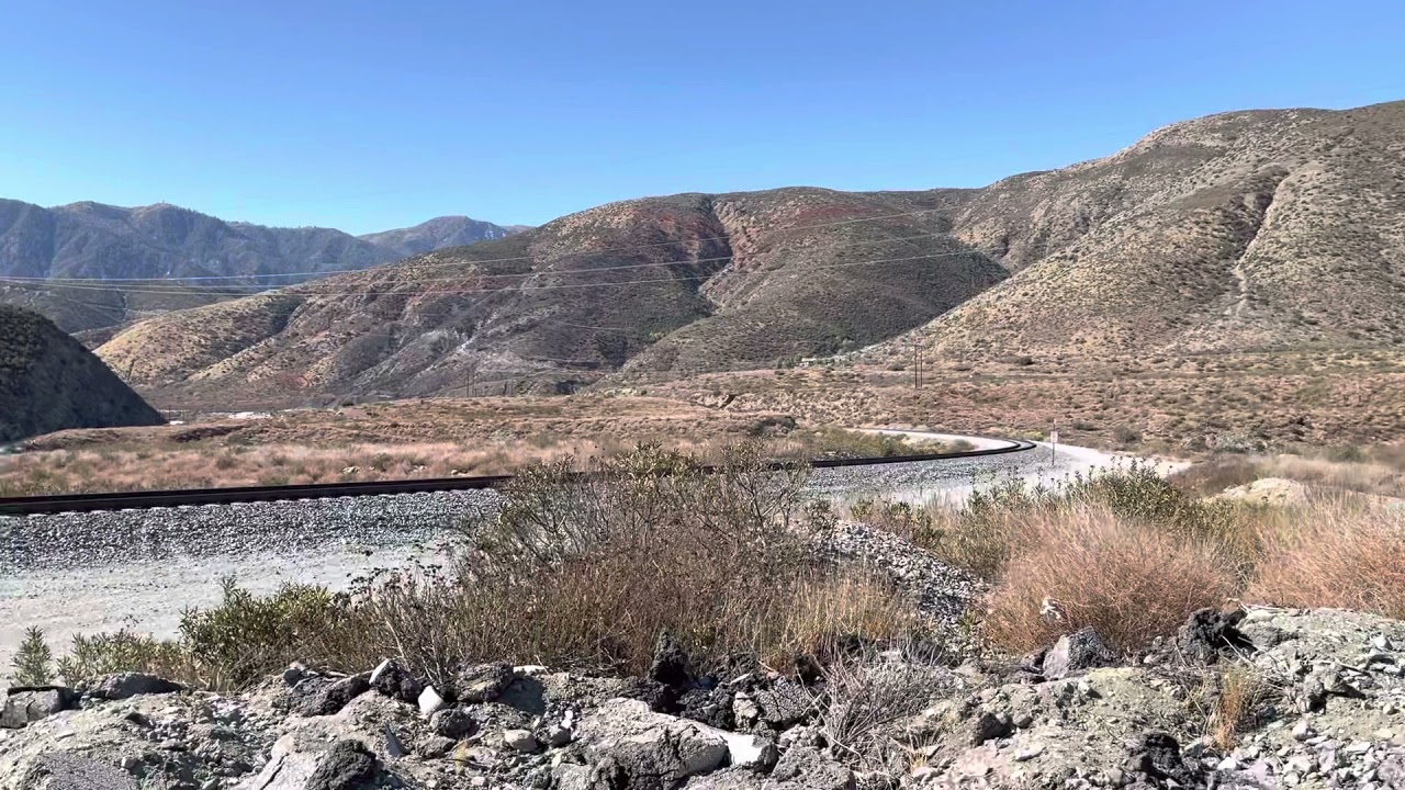 UP 8018 Leads Northbound Light Engine passes through Blue Cut CA
