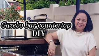 Simple DIY Gazebo Bar Countertop (from trash to treasure)